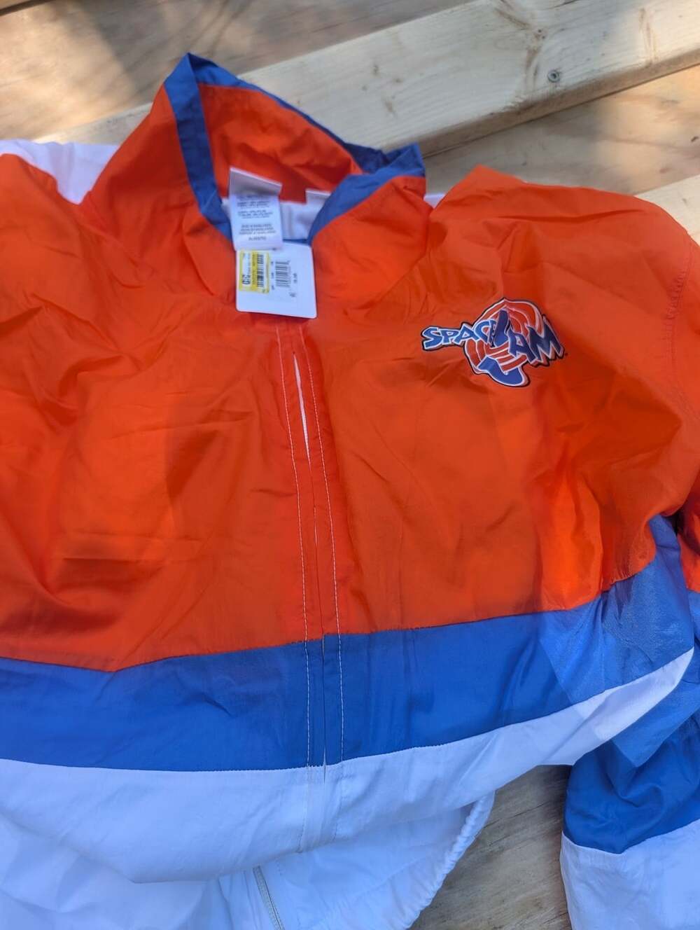 Champion Space Jam Windbreaker Jacket Orange Blue White